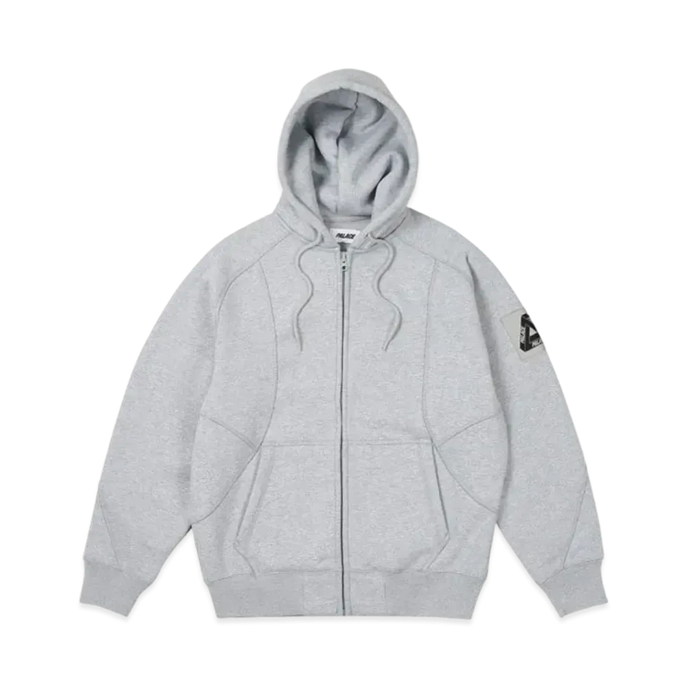 PALACE Bonded Sherpa Zip Hood "Grey"