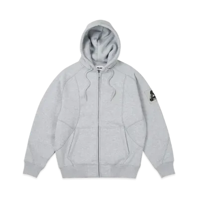 PALACE Bonded Sherpa Zip Hood "Grey"