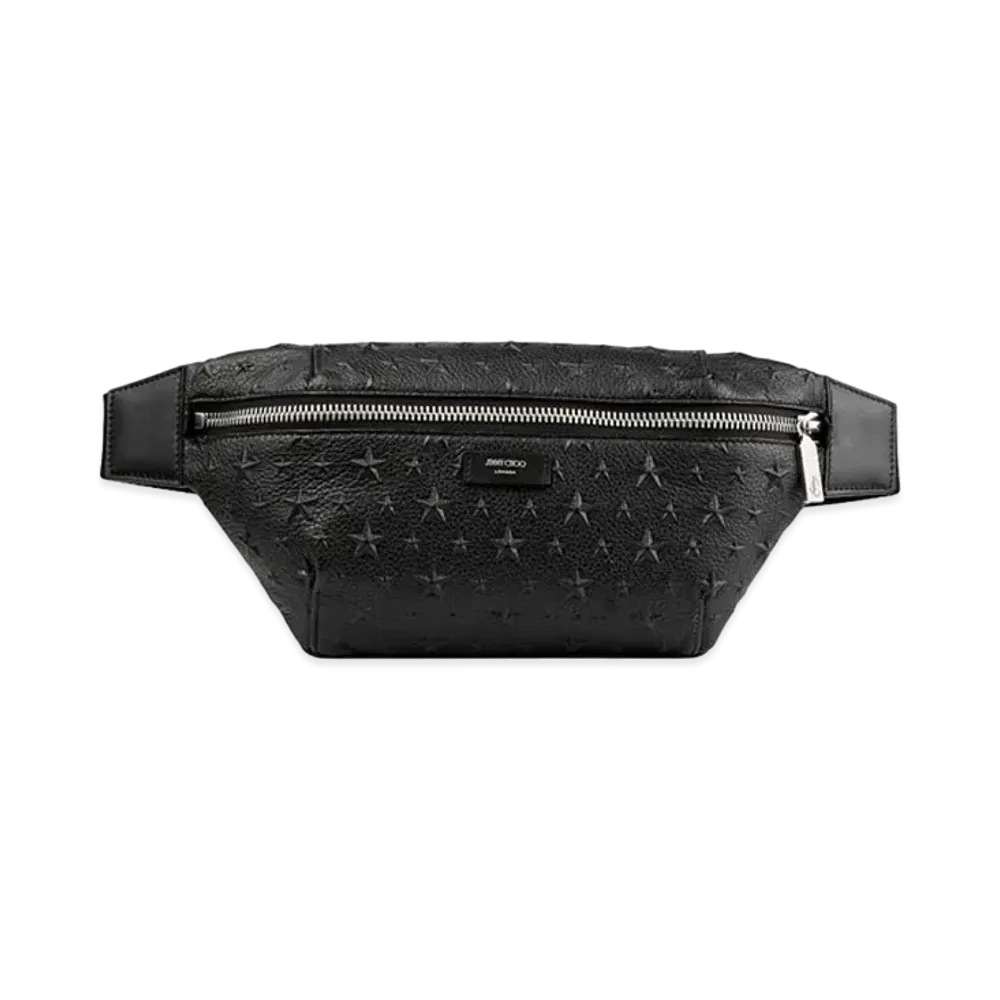 Jimmy Choo Finsley With Star Leather Belt Bag "Black"