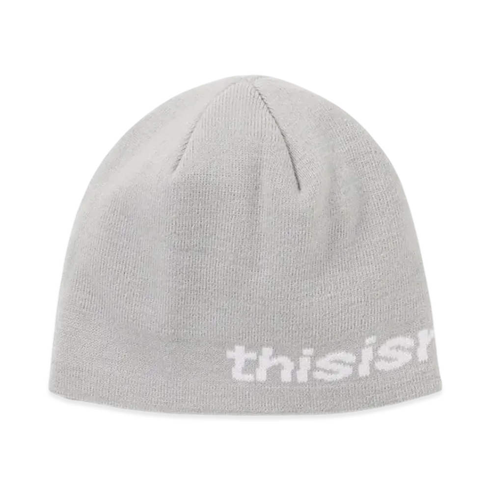 thisisneverthat SP-Logo No Cuff Beanie "Light Grey"