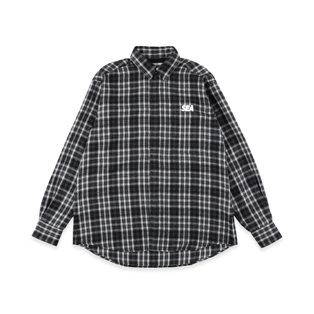 WIND AND SEA Cozy Airflow Check Shirt "Black"