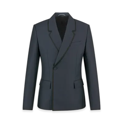 Dior Oblique Jacket Wool Mohair Twill "Blue"