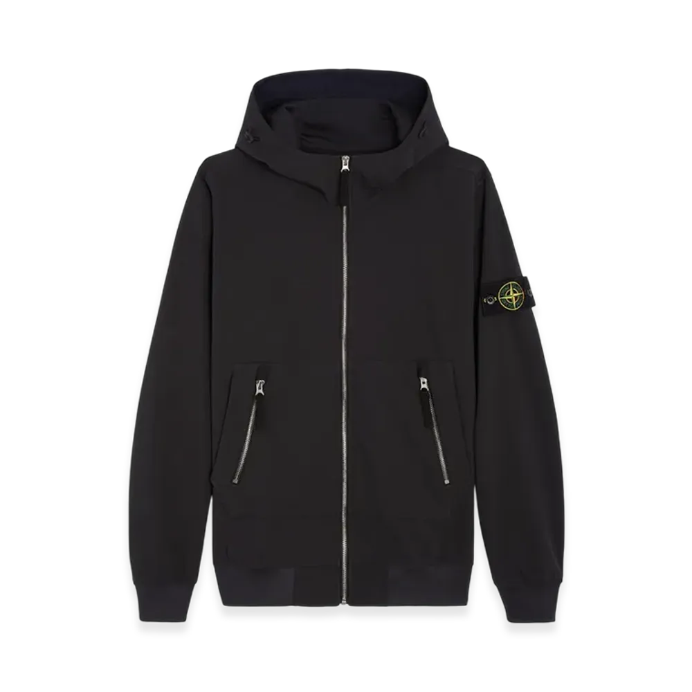 Stone Island 40727 Light Soft Shell Hooded Jacket - 21SS "Navy Blue"