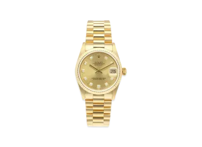 ROLEX Datejust 10P Diamonds "Champagne/Yellow Gold"