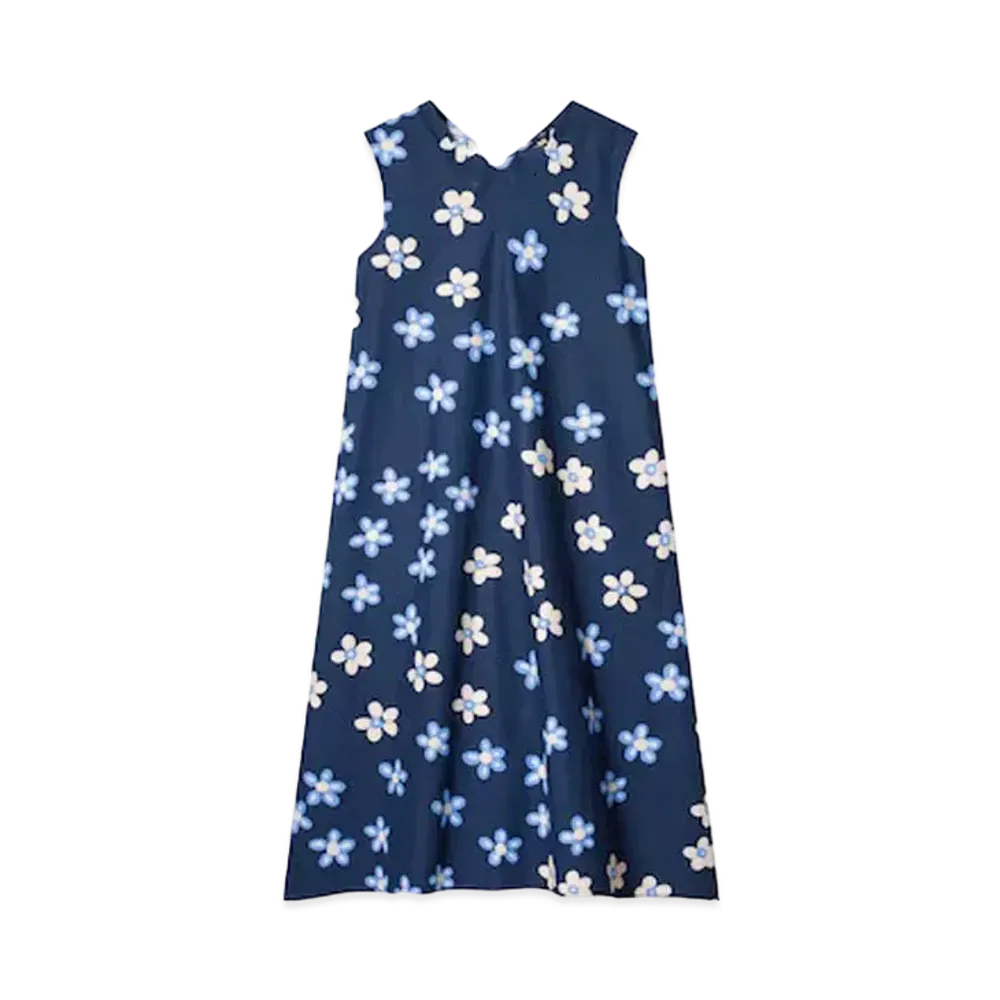 Uniqlo x Marimekko V-Neck Flare Dress "Blue"