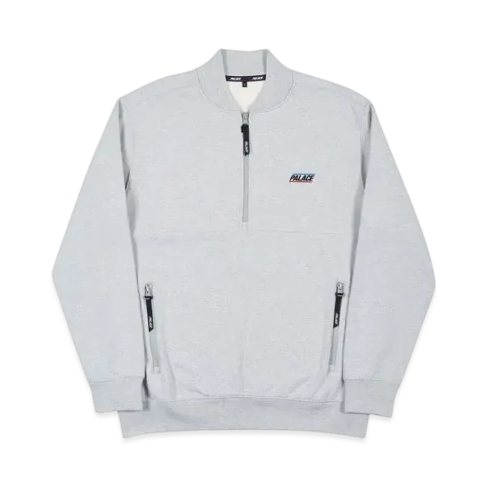 PALACE Half Zip Bomber "Grey Marl"
