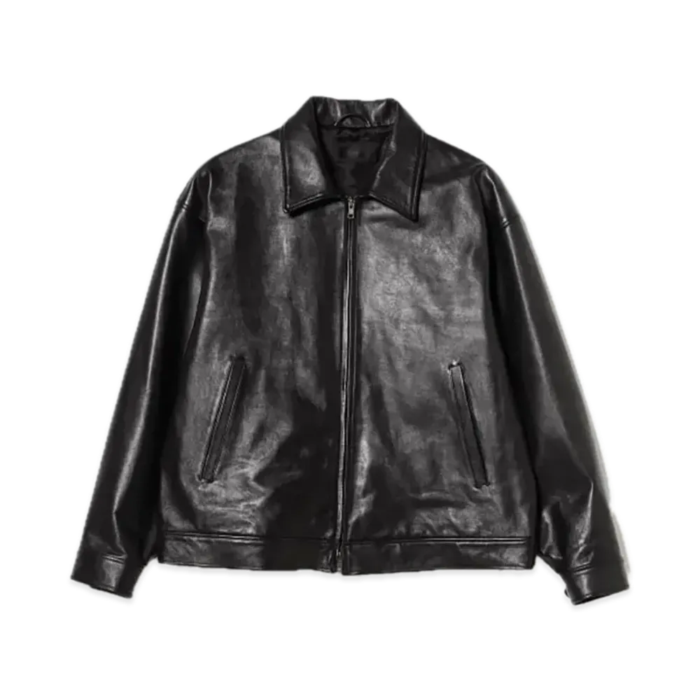 BEAMS Leather Zip Blouson "Black"