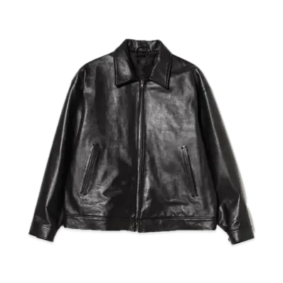 BEAMS Leather Zip Blouson "Black"