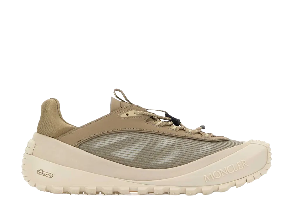 Moncler Women's Dove Grey Fabric And Nubuck Trailgrip Sneakers "Beige"