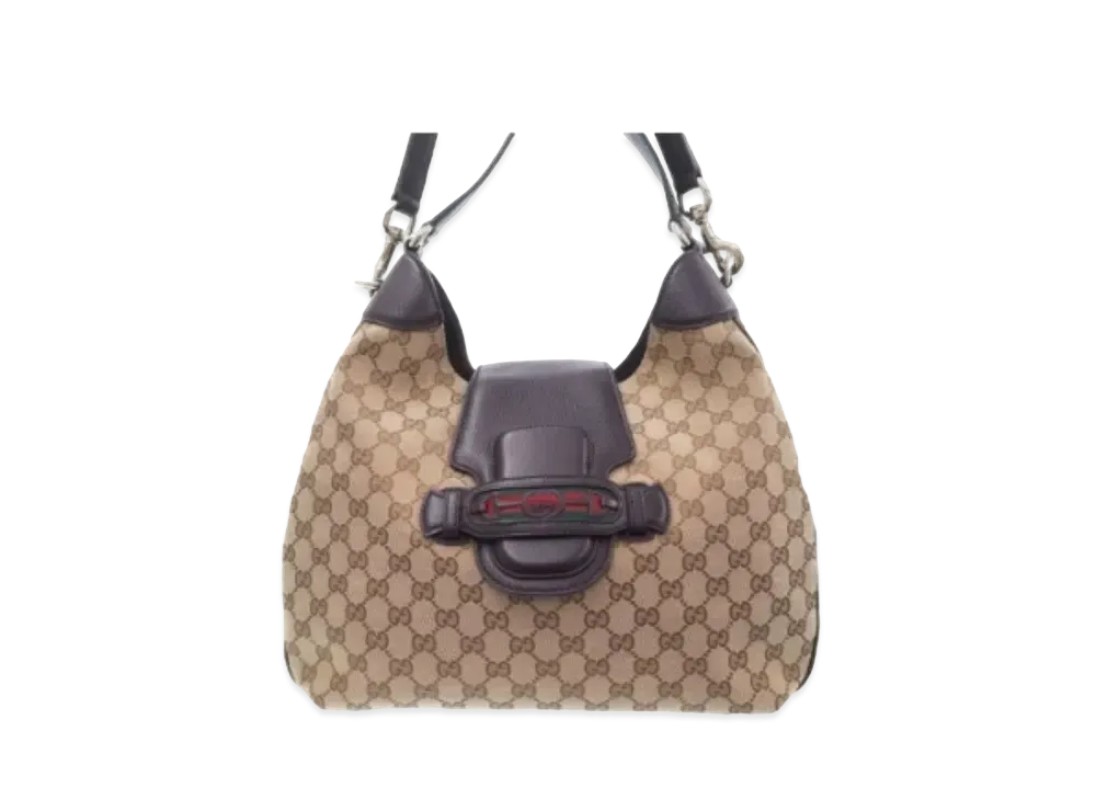GUCCI GG Canvas Shoulder Bag "Brown"