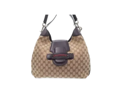 GUCCI GG Canvas Shoulder Bag "Brown"