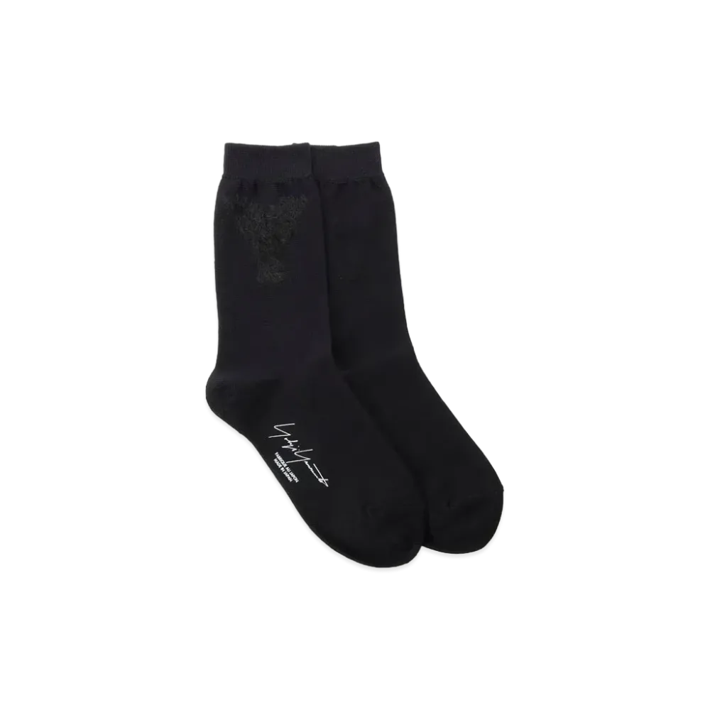 Yohji Yamamoto C/AC/TAM YARN Y SOCKS "Black"