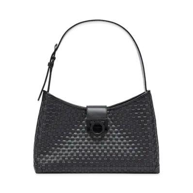 Salvatore Ferragamo Trifolio Shoulder Bag "Black"