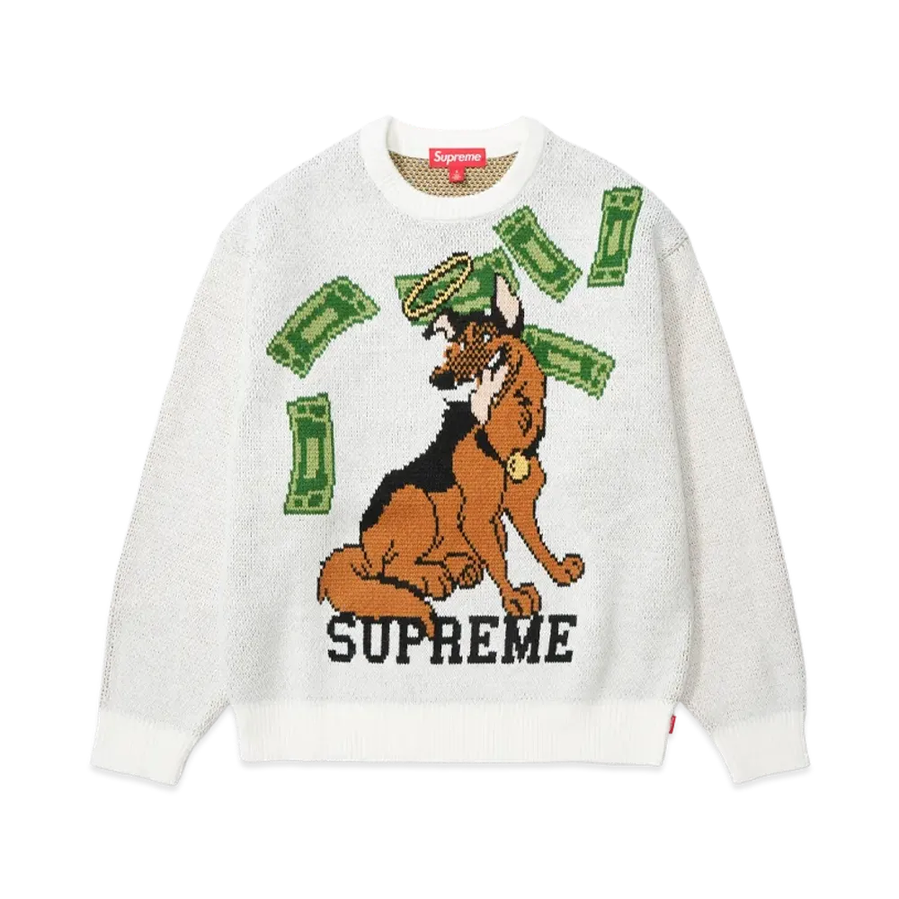 Supreme All Dogs Go To Heaven Sweater "White"