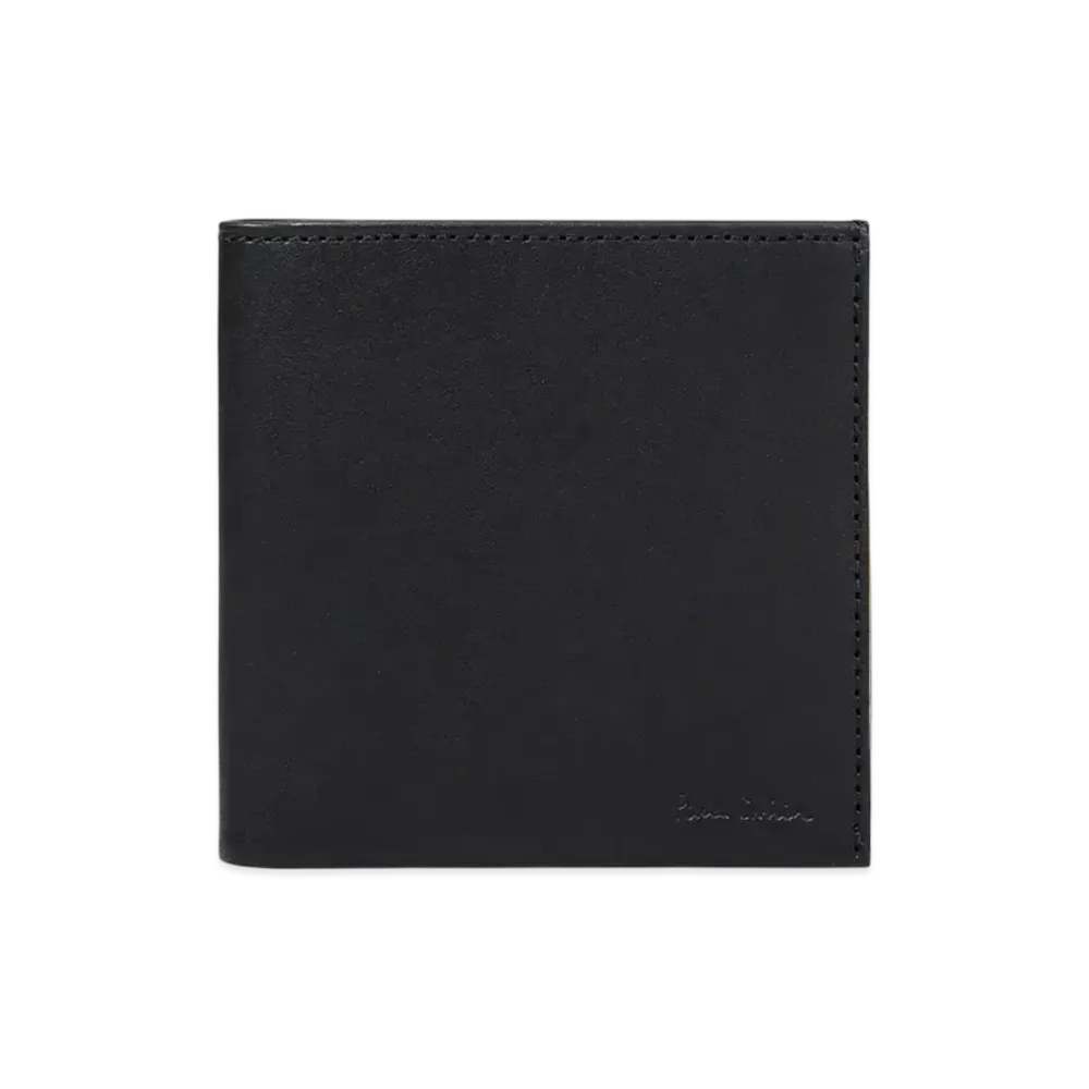 Paul Smith Striped Colored Edge Billfold "Black"
