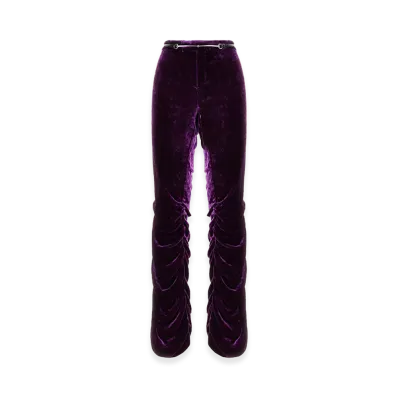 GUCCI Women's Velvet Pants "Purple"