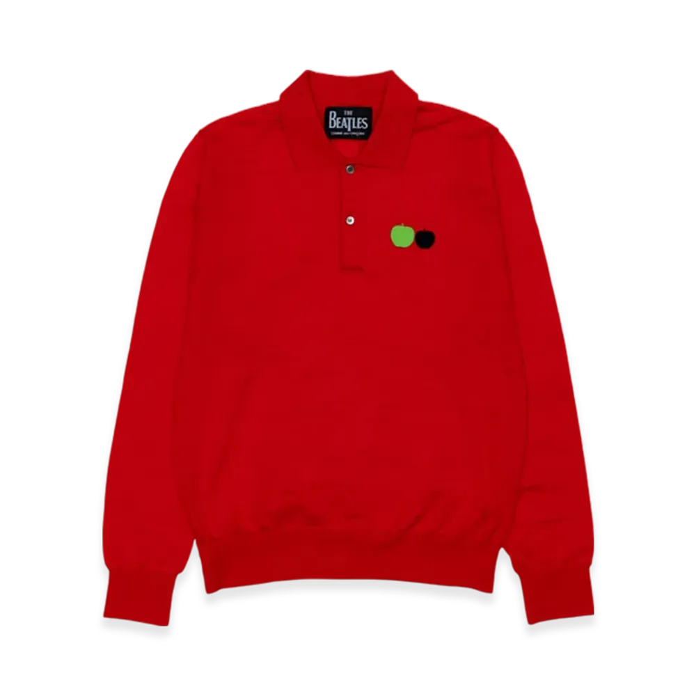 COMME des GARCONS x The Beatles One Point Knit Polo "Red"