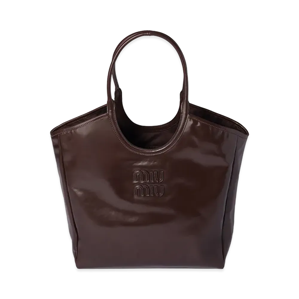 MIU MIU IVY Leather Bag "Dark Brown"