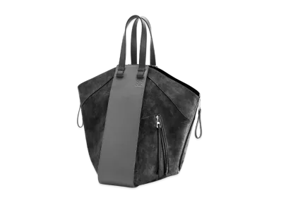 LOEWE Hammock Tote Bag In Calfskin And Suede "Black"