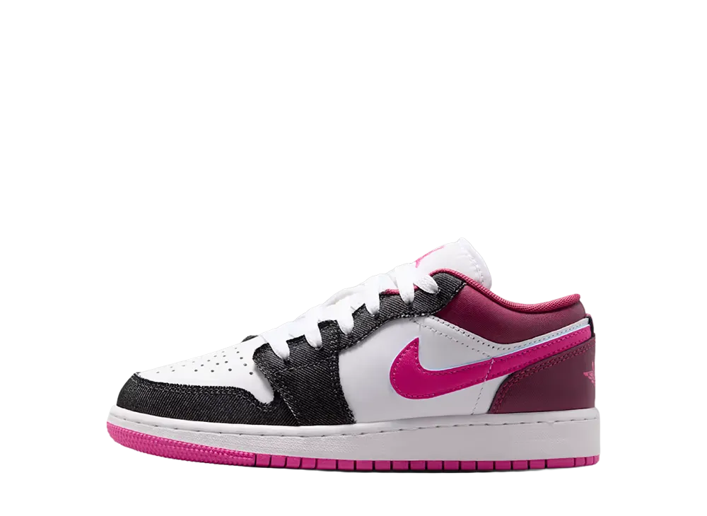 Nike GS Air Jordan 1 Low SE "Off Noir/White/Desert Pink"