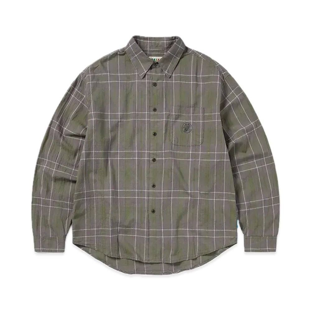 thisisneverthat x Grateful Dead Lightning Bear Plaid Shirt "Light Blue"