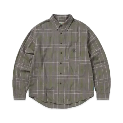 thisisneverthat x Grateful Dead Lightning Bear Plaid Shirt "Light Blue"