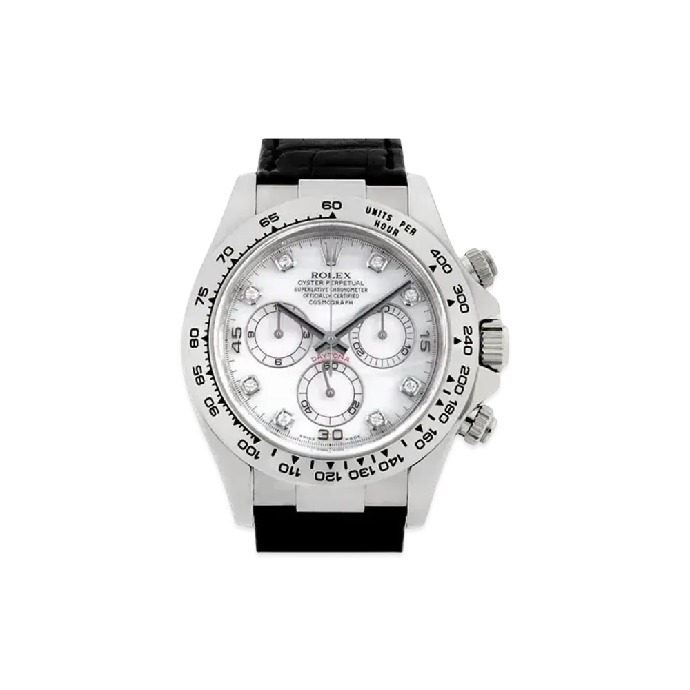 ROLEX Cosmograph Daytona 8P Diamonds "White Shell/White Gold"
