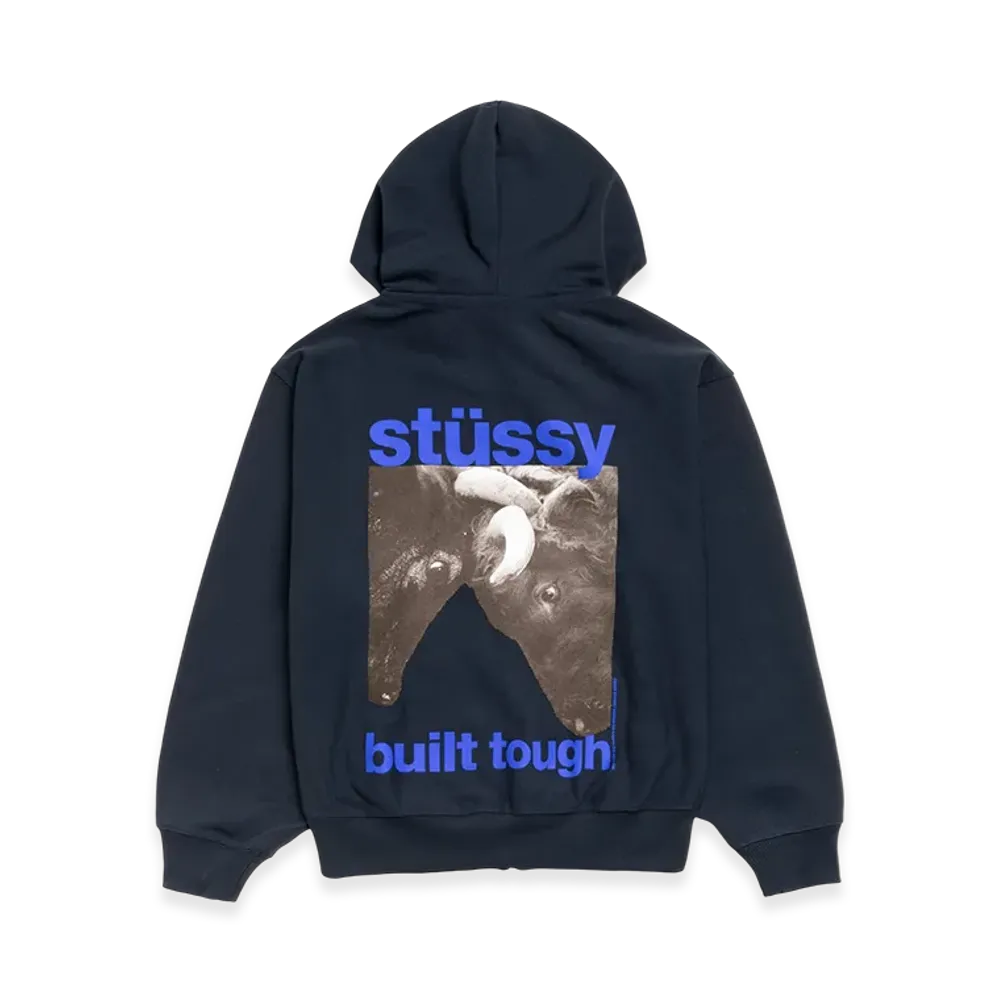 Stussy Built Tough Zip Hoodie "Navy"