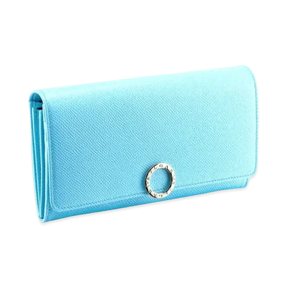 BVLGARI BVLGARI Large Wallet "LightBlue"