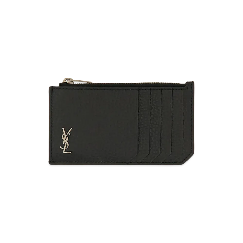 Saint Laurent Cassandre Fragments Card Holder "Black"