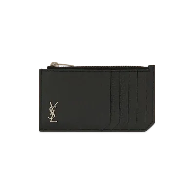 Saint Laurent Cassandre Fragments Card Holder "Black"