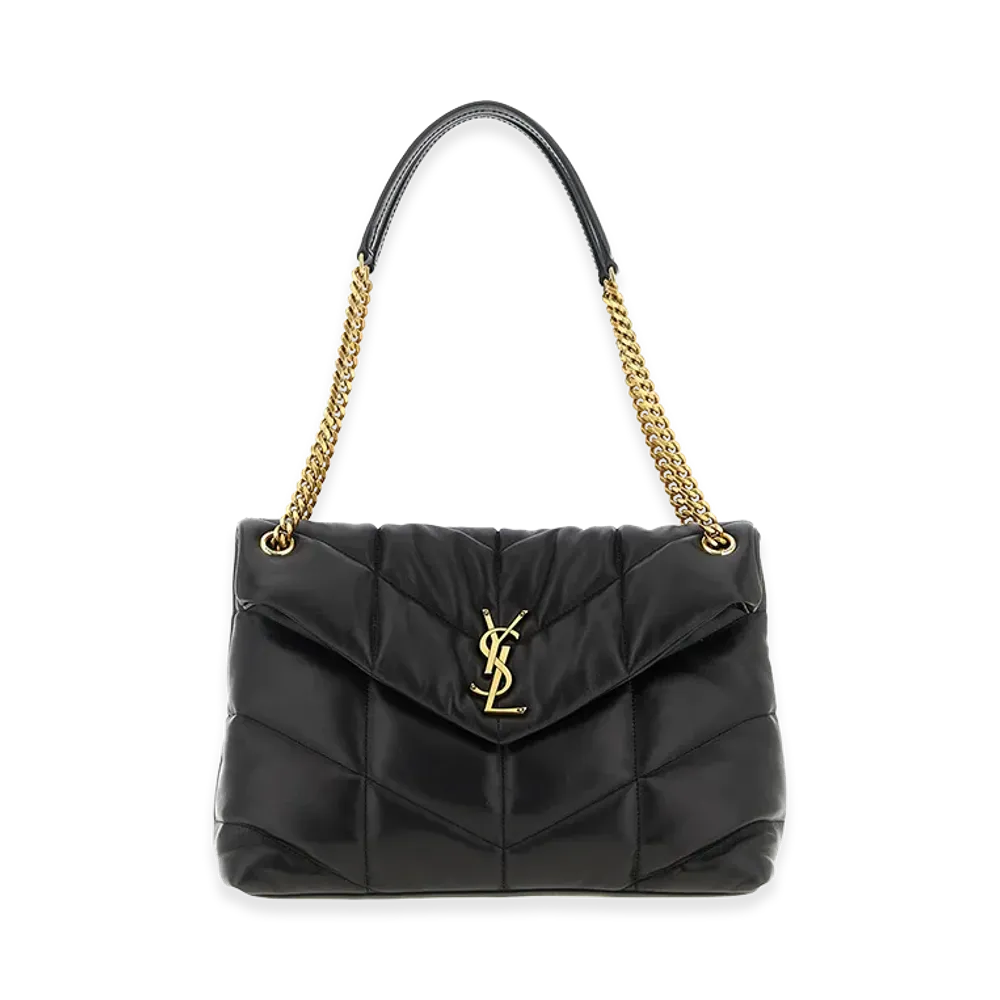 Saint Laurent Women's Loulou Puffer Medium Shoulder Bag "Black"