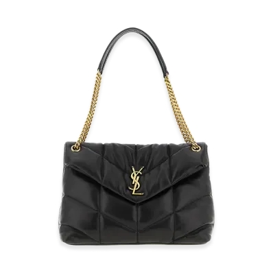 Saint Laurent Women's Loulou Puffer Medium Shoulder Bag "Black"