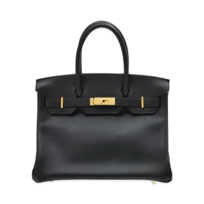 Hermes Birkin Taurillon Novillo "Noir/Gold"