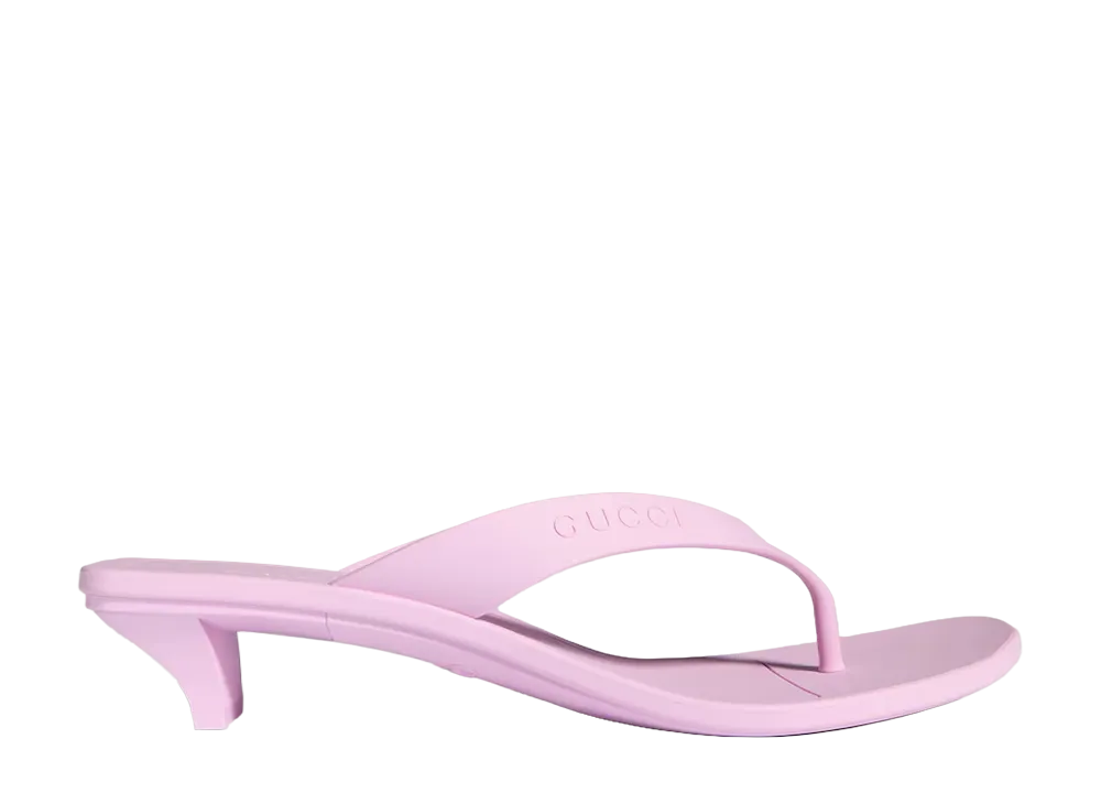 GUCCI Women's Vittoria Thong Sandal "Pink Rubber"