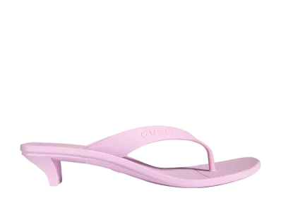 GUCCI Women's Vittoria Thong Sandal "Pink Rubber"