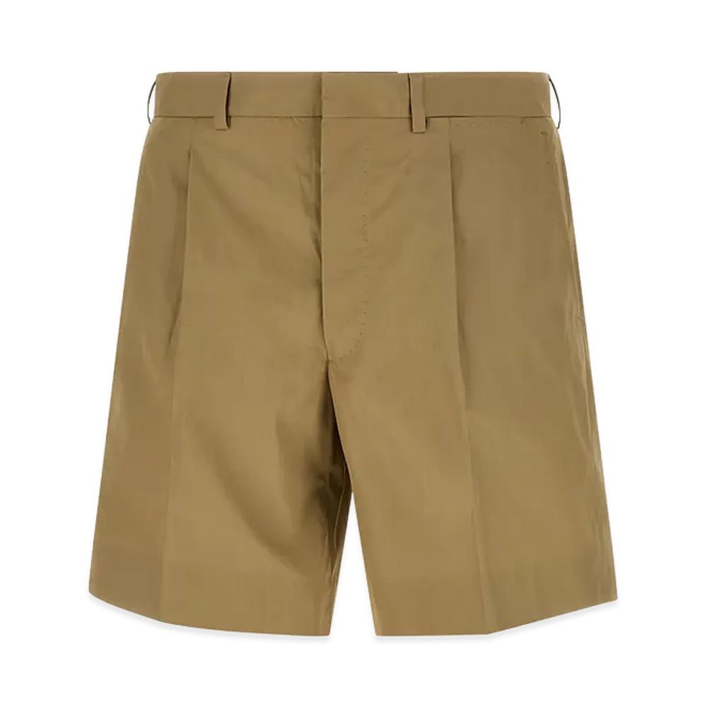 PRADA Poplin Bermuda Shorts "Beige"
