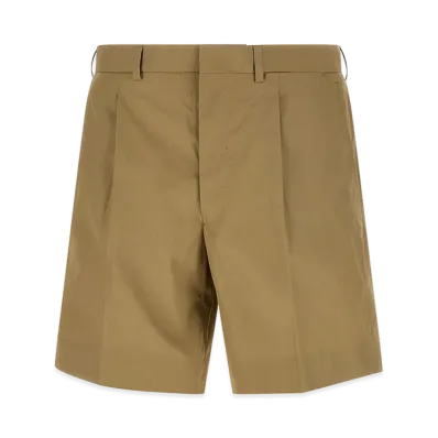 PRADA Poplin Bermuda Shorts "Beige"