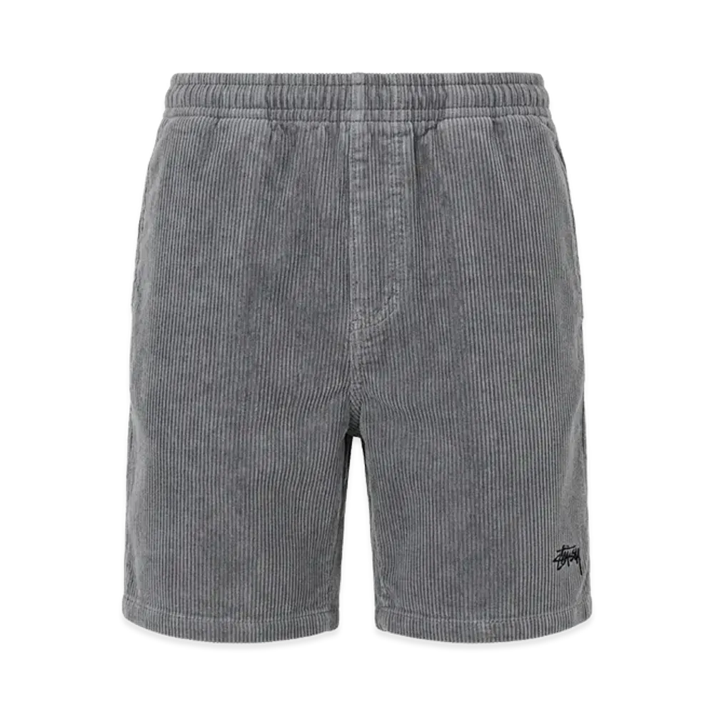 Stussy Wide Wale Cord Beach Shorts "Gray"
