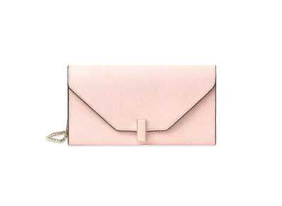 Valextra Iside Chain Wallet "Peonia"
