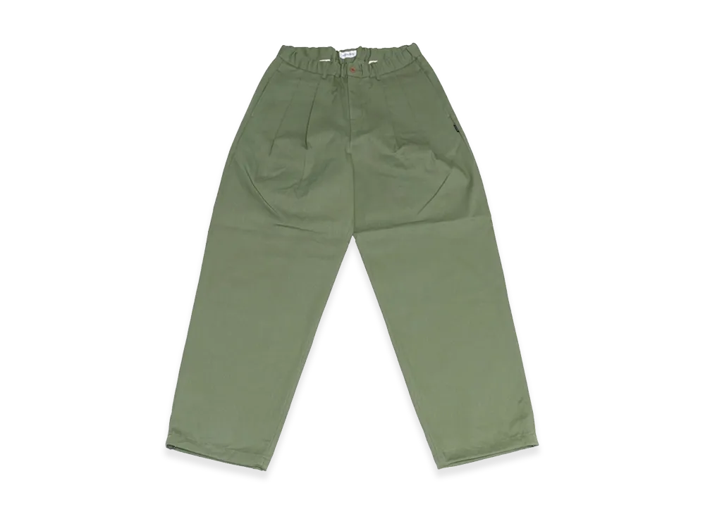ALOUND Selvedge Twotuck Trousers "Olive"