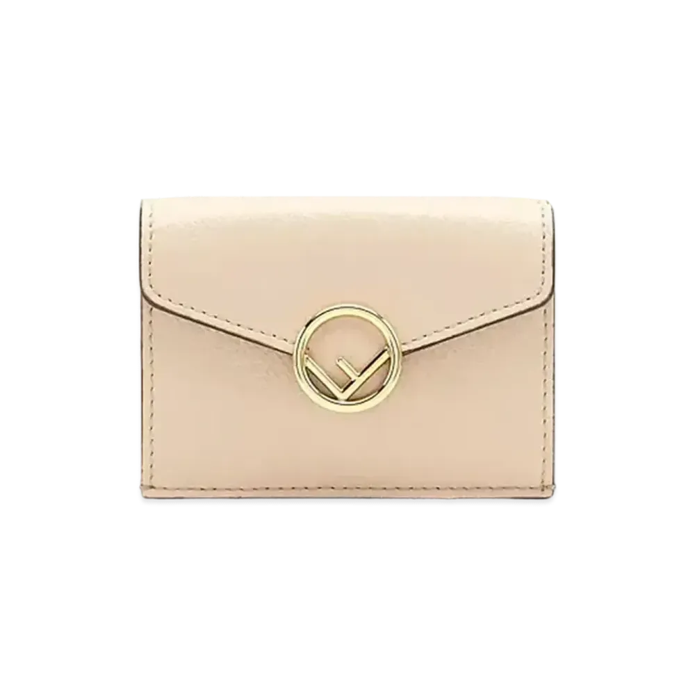 FENDI Micro Three-Fold Wallet Leather Wallet "Pink"