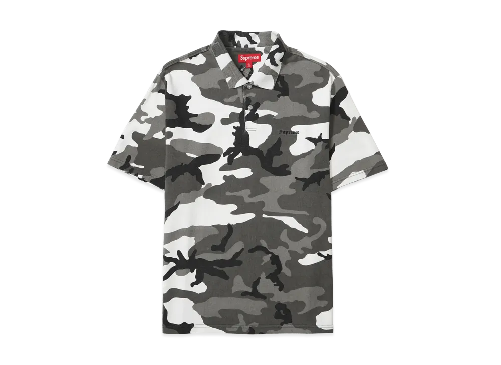 Supreme Washed Camo Polo "Snow Camo"
