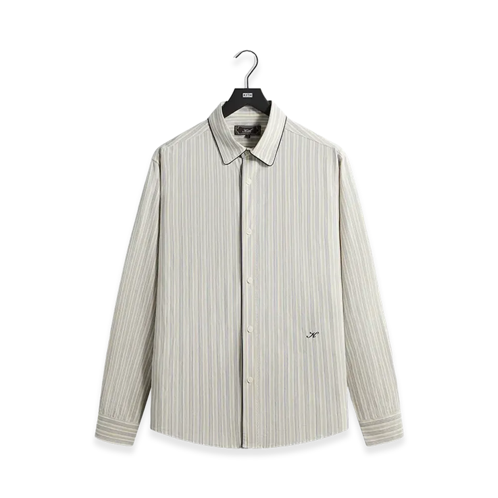 Kith Striped Poplin Georgie Shirt "Sandrift"