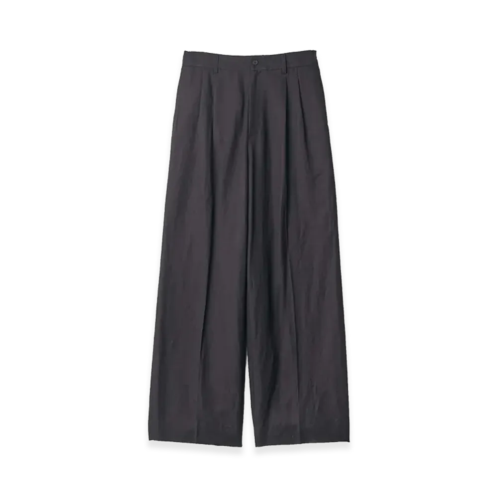 ssstein Vis/Li/Ra Twill Easy Long Wide Trousers "Black"