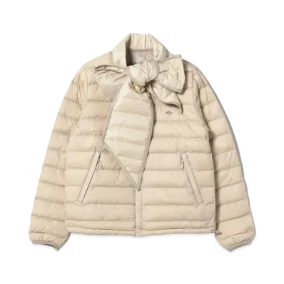 DANTON x BEAMS COUTURE Muffler Ribbon Down "White"