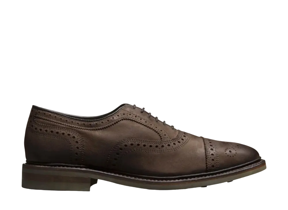 Allen Edmonds Strandmok Cap-toe Oxford with Dainite Rubber Sole 65 "Brown Nubuck" 2990 D