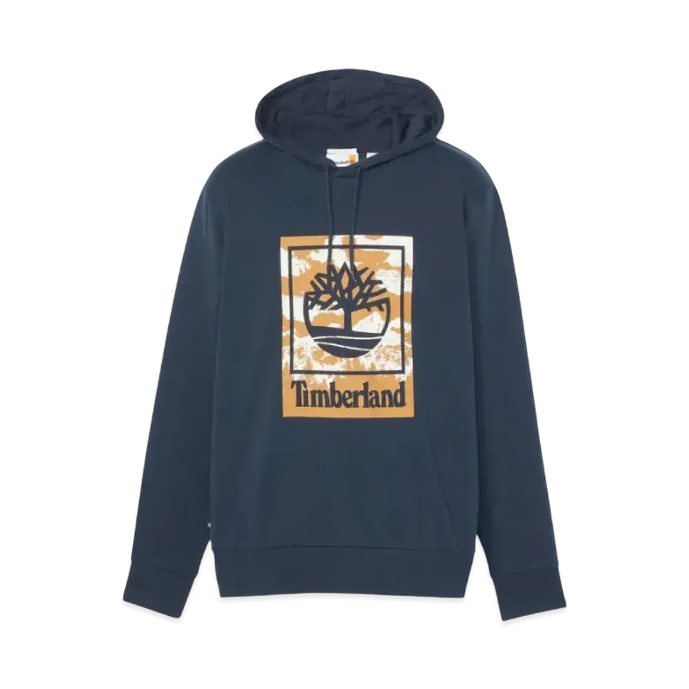 Timberland Men's Graphic Loopback Hooded Sweatshirt "Navy"