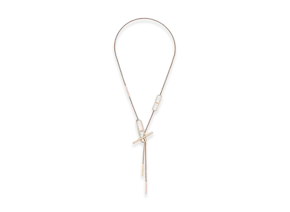 Hermes Ever Chaine D'ancre Necklace PM "Pink Gold"