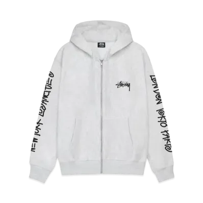 Stussy Big Cities Zip Hoodie "Ash Heather"